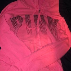 Pink zipper sweater